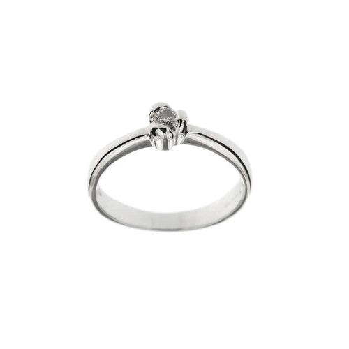 Bague 56 Bague solitaire Or blanc Diamant 58 Facettes 29529