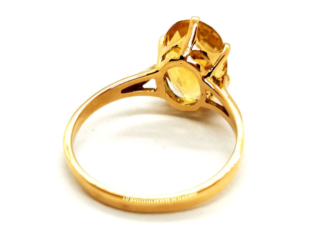 Bague 55 Bague Or jaune Citrine 58 Facettes 1763490CN