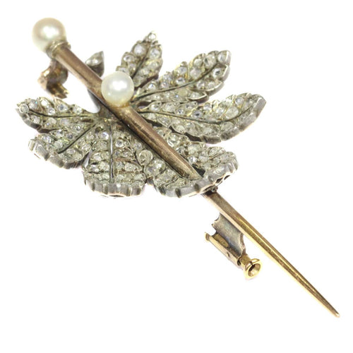 Broche Broche diamant, perle 58 Facettes 13361-0011