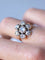 Bague Bague de fiançailles marguerite ancienne, or, argent et diamants 58 Facettes