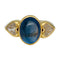 Bague 53 Bague saphir cabochon 6 cts, diamants coeurs. 58 Facettes 31736