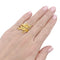Bague 51 Bague croisée or jaune texturé. 58 Facettes 33602