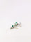 Boucles d'oreilles Paire de puces d'oreilles vintage or blanc, diamants et émeraudes 58 Facettes J89