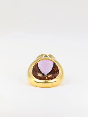 Bague Bague or jaune et améthyste poire 58 Facettes 408