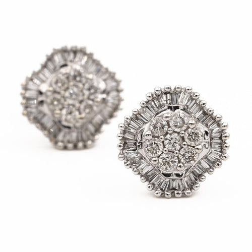 Boucles d'oreilles Boucles d'oreilles Puces Or Blanc Diamant 58 Facettes 2324949CN