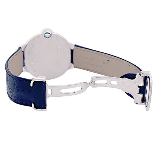 Montre Montre Cartier "Ballon Bleu" or blanc, diamants. 58 Facettes 33459