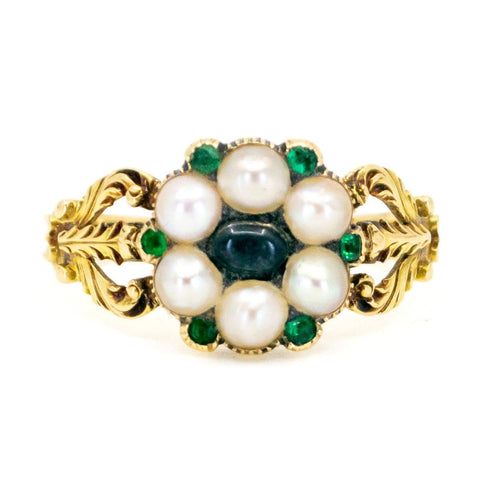 Bague 52.5 Bague Perles, pierres de lune, émeraudes 58 Facettes FC223F2949D846B79D181013A882C484