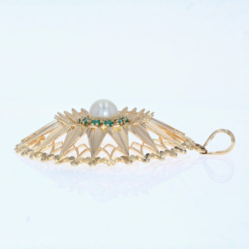 Pendentif Pendentif vintage or jaune perle de culture 58 Facettes 19-201