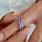 Bague 54 Bague saphirs multicolores diamants or blanc 58 Facettes