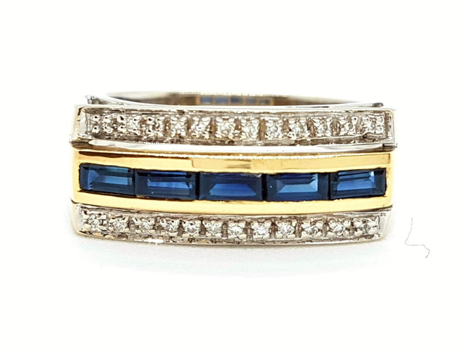 Bague 60 Bague Or jaune Saphir 58 Facettes 00579CN