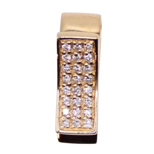 Pendentif Pendentif Moderne or jaune et pavage de diamants 58 Facettes