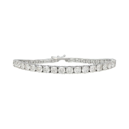 Bracelet Bracelet ligne en or blanc et diamants. 58 Facettes 31800