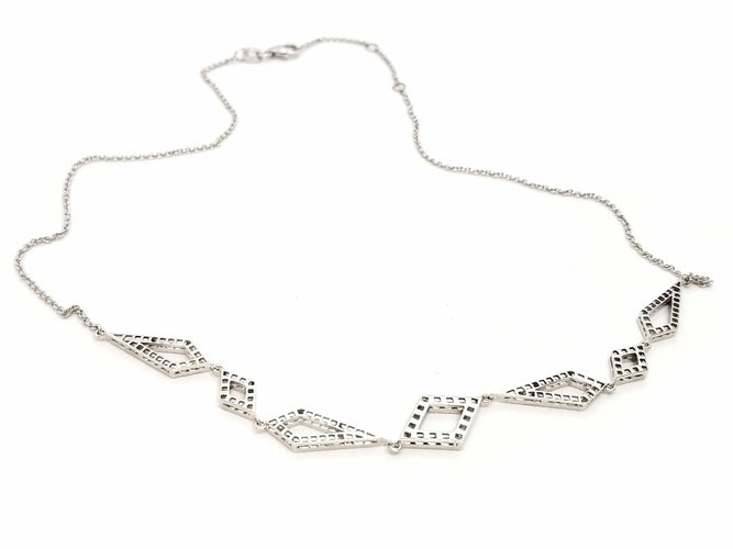 Collier Collier Or blanc Diamant 58 Facettes 578815RV