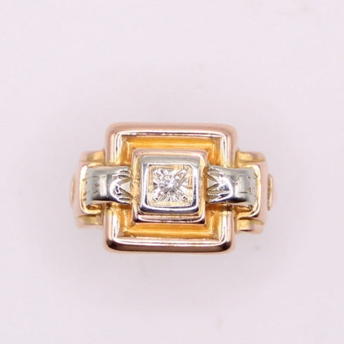 Bague Bague Tank Ajourée et diamant 58 Facettes