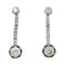 Boucles d'oreilles Boucles d'oreilles Art Déco en platine, or, diamants et émeraudes. 58 Facettes 31291