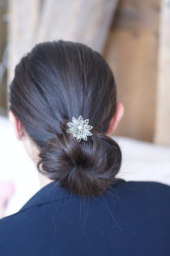 Accessoire Peigne ancien Fleur en pointes d'acier 58 Facettes