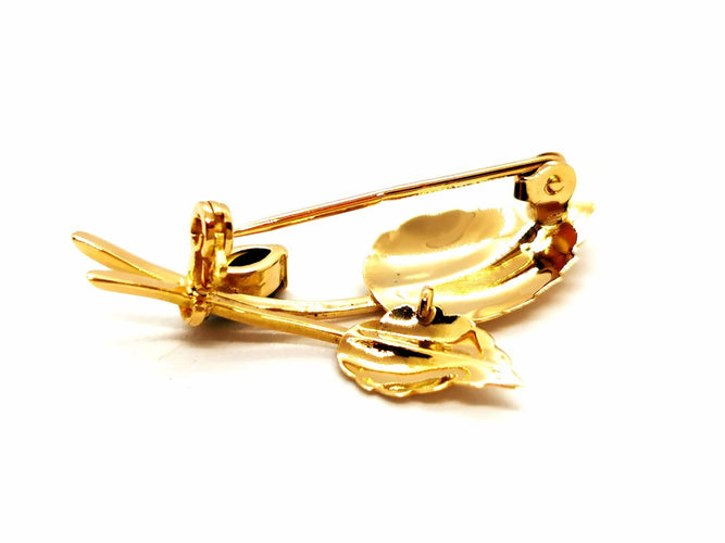 Broche Broche Fleur Or jaune Saphir 58 Facettes 1649451CN