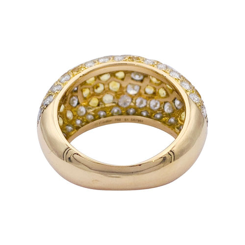 Bague 51 Bague Cartier, "Sauvage", en or jaune, diamants, saphirs jaunes. 58 Facettes 33028