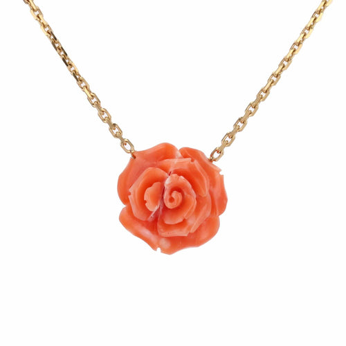 Collier Collier or jaune et rose de corail 58 Facettes 23-259A