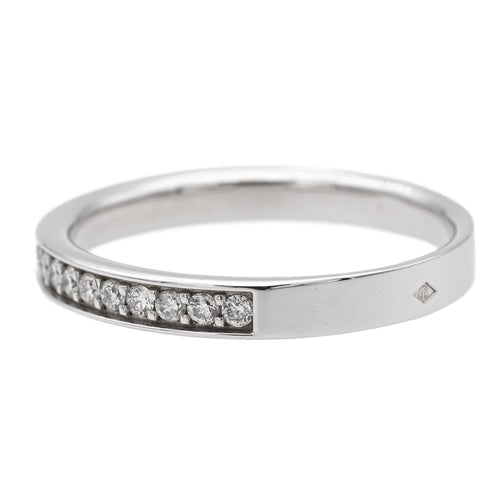 Bague 54 Bague Alliance Or blanc Diamant 58 Facettes 578405CD