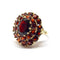 Bague Bague ancienne fleur grenats or jaune 58 Facettes