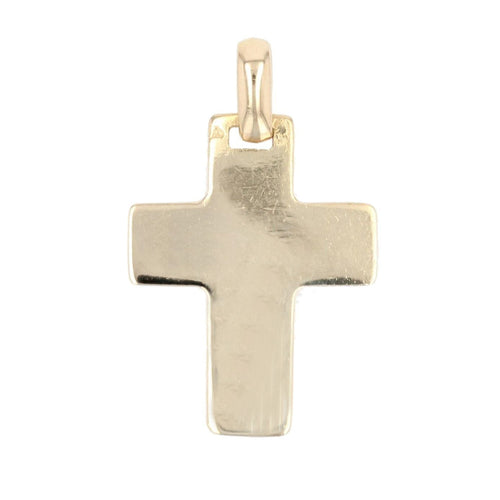 Pendentif Croix plate or jaune 58 Facettes 16-177