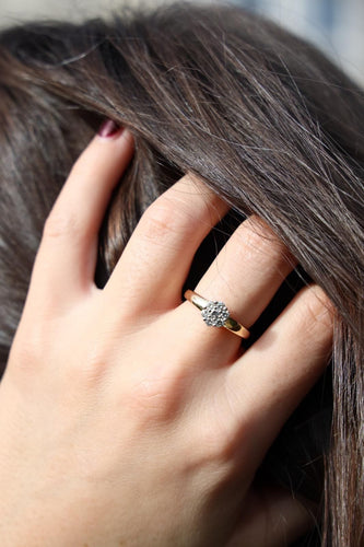 Bague 51 Bague Marguerite Or jaune Diamant 58 Facettes 1925953CN