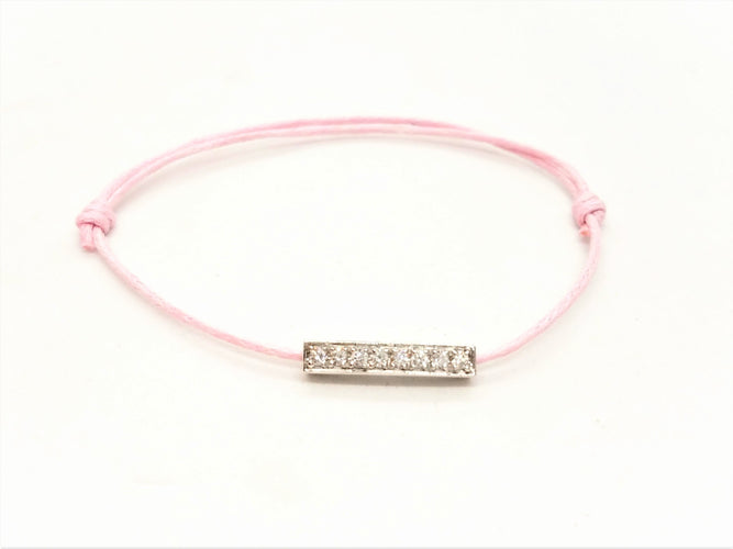 Bracelet Bracelet Cordon Or blanc Diamant 58 Facettes 578871RV