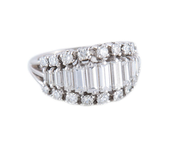 Bague BAGUES DIAMANTS BAGUETTES & PLATINE 58 Facettes BO/220145