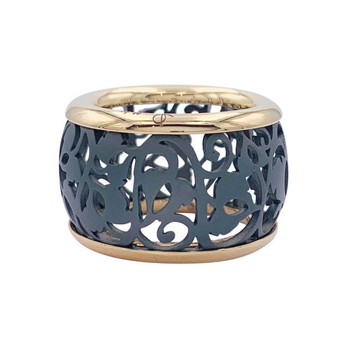 Bague 50 Bague Pomellato, "Arabesque", or rose, titane. 58 Facettes 33169