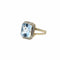 Bague 61 Bague 2 Ors Aigue-marine Diamants 58 Facettes REF2305-46