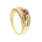 Bague 58 Bague bandeau Or jaune Diamant Rubis 58 Facettes 22744