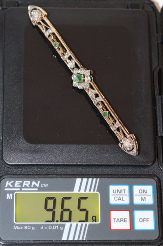 Broche Broche-barrette Art Déco émeraudes, Perles, Diamants 58 Facettes 525