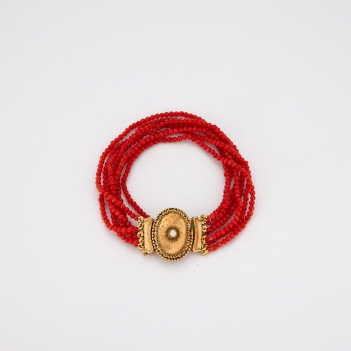 Bracelet Bracelet 7 rangs de Corail 58 Facettes