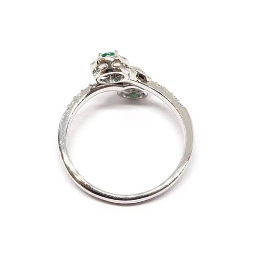 Bague Bague Toi & Moi émeraudes & diamants 58 Facettes