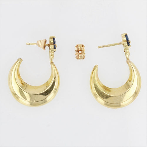 Boucles d'oreilles Boucles d'oreilles créoles or et saphirs 58 Facettes 21-679B