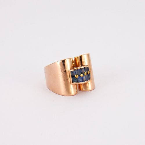 Bague 47 MAUBOUSSIN - Bague Tank Saphirs 58 Facettes