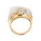 Bague 54 Bague Or blanc et rose Nacre Diamants 58 Facettes 34909