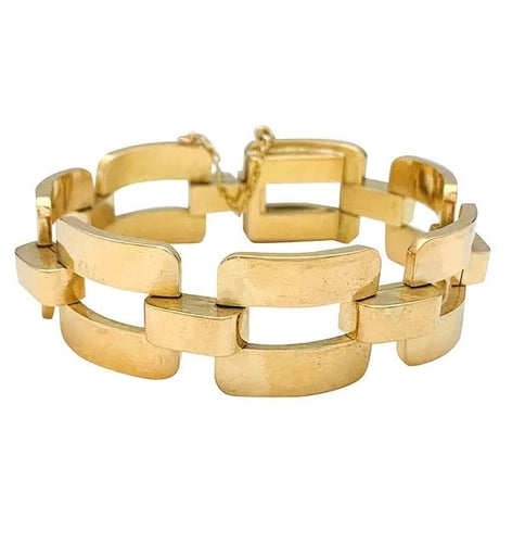 Bracelet Bracelet Tank en or rose. 58 Facettes 31395