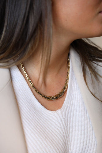 Collier Collier Maille haricot Or jaune 58 Facettes 1655392CN