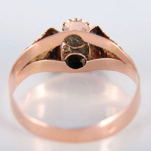 Bague Bague or rose Napoléon III Perles fines 58 Facettes