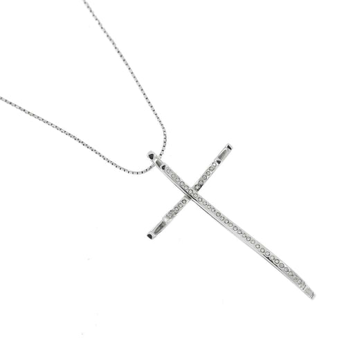 Collier Collier pendentif croix et diamants 58 Facettes 26524