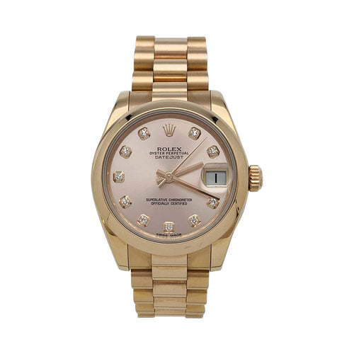 Montre Montre Rolex, "Oyster Perpetual Datejust" , or rose et diamants. 58 Facettes 31976