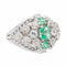 Bague 54 Bague Cocktail Or blanc Emeraude 58 Facettes 2538669CN