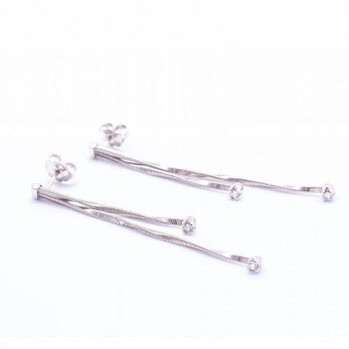 Boucles d'oreilles Boucles d'oreilles d'auteur en or et diamants 58 Facettes D360365CS