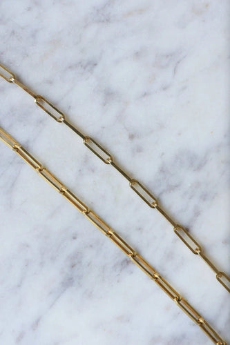 Collier Chaîne maille rectangle or jaune 58 Facettes