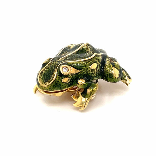 Broche TIFFANY & CO 6 Pendentif/broche grenouille Email Diamants 58 Facettes