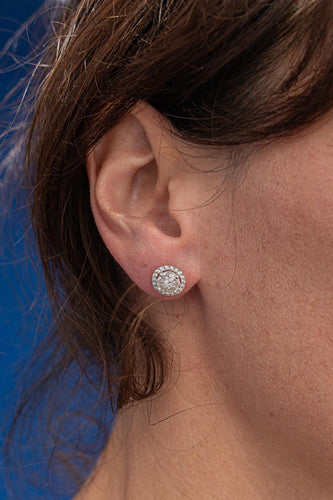 Boucles d'oreilles Boucles d'oreilles Puces Or blanc Diamant 58 Facettes 2708406CN
