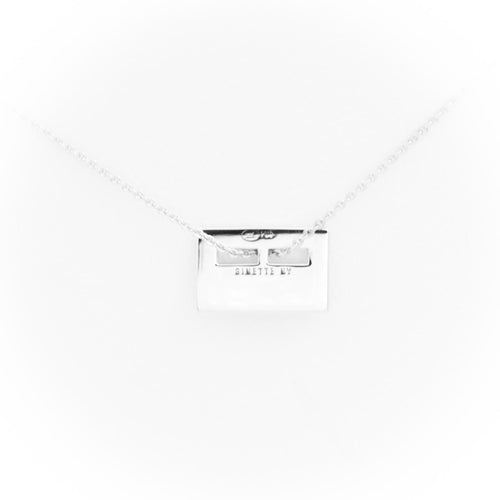 Collier Ginette NY Collier MiniPlate on Chain Or blanc 58 Facettes 1967470CN