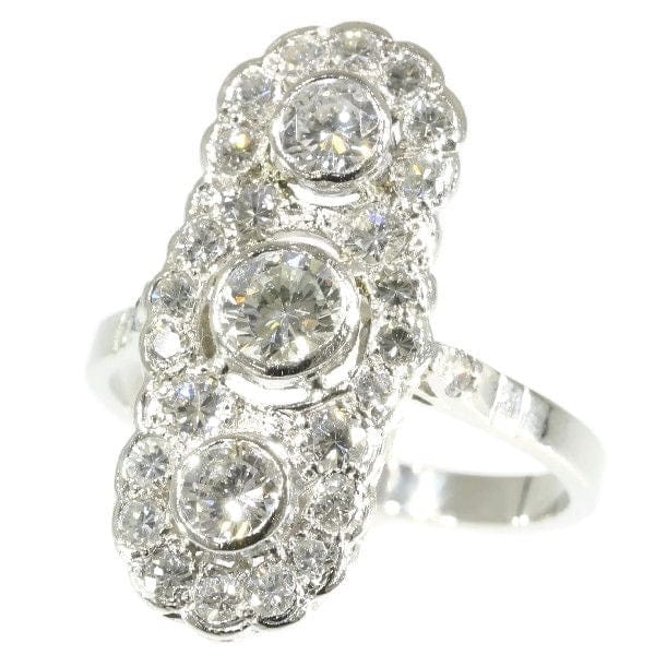 Bague 56 Bague platine et diamants 58 Facettes 16300-0191